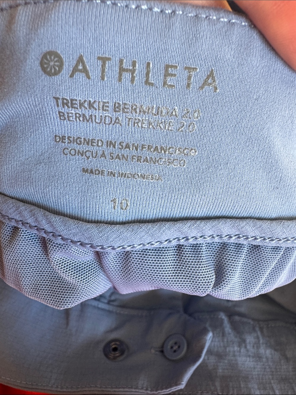 Athleta Trekkie Bermuda 2.0 Shorts Blue 10 - Picture 7 of 8